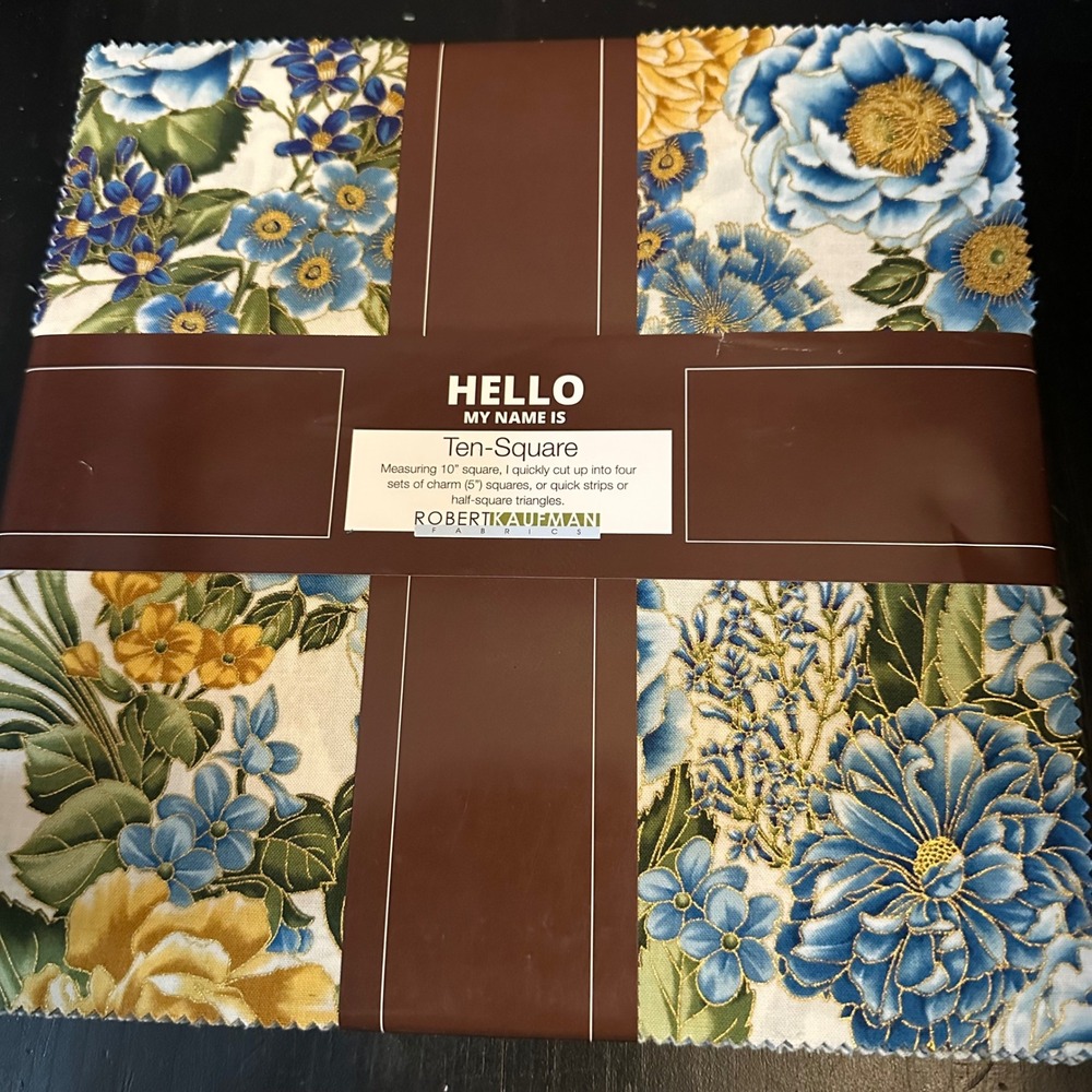 Robert Kaufman Avery Hill‎ Blue Colorstory 10 inch Fabric Squares Studio RK 42pc